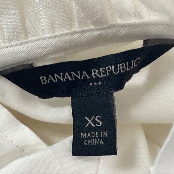 Banana Republic XS White Halter Maxi Dress With Ruffle Neck & Belted Waist - New - Picture 6 of 9